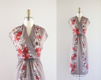 S A L E 1970's sheer floral dress