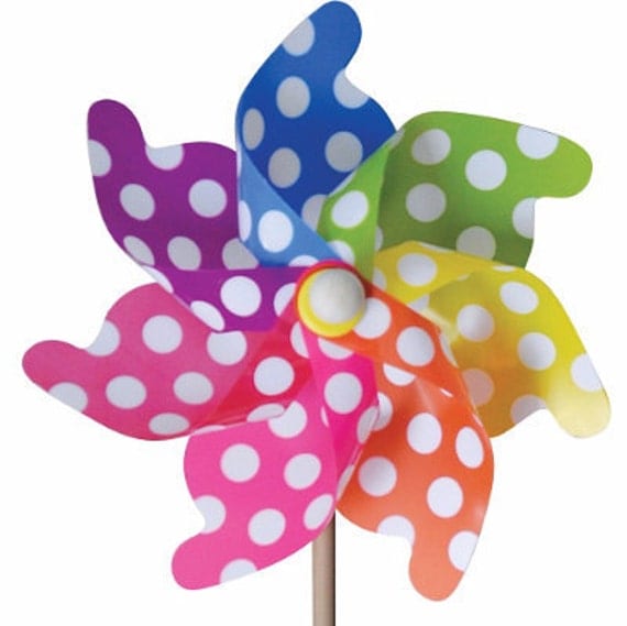 Pinwheels Polka Dot Yard Pinwheels Rainbow Birthday Party