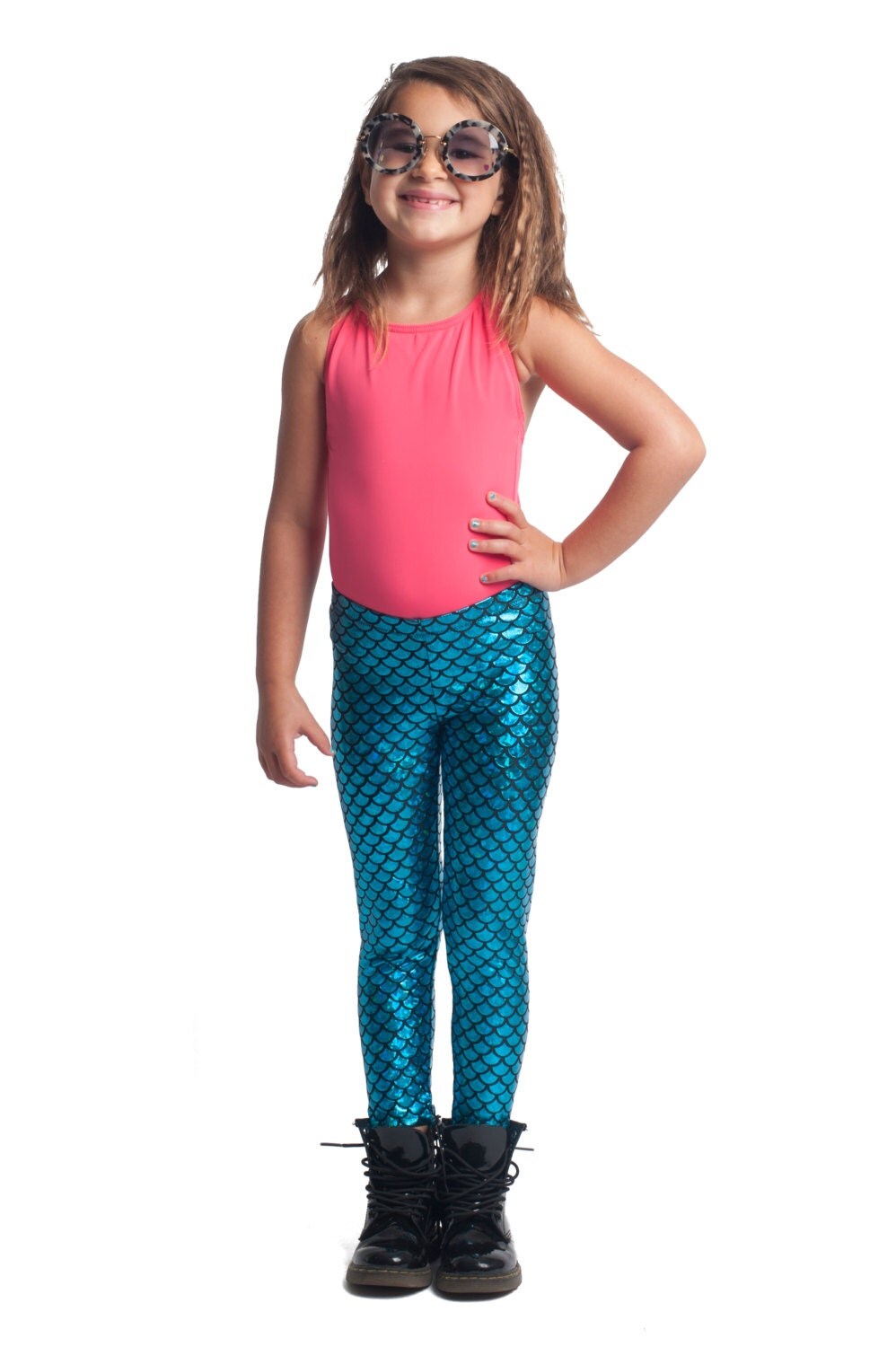 Blue Mermaid Kids Leggings