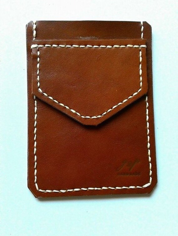 brown Leather Pocket Protector utility sleeve