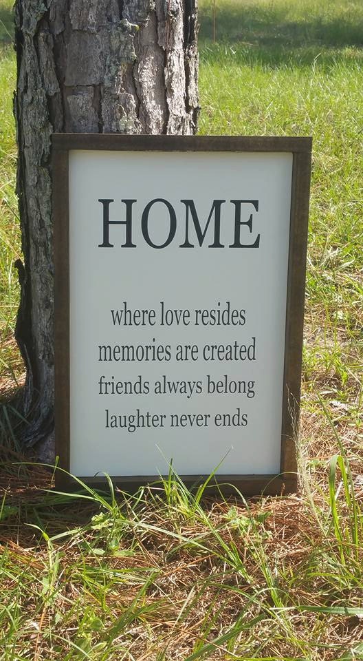 Home Wood Sign Home Sayings Housewarming Gift Wall Decor