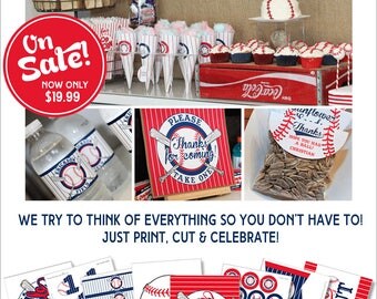 Baseball Birthday | Baseball Party Printable | Baseball Decorations | Sports Party | Sports Birthday | 1st Birthday | Amanda's Parties To Go