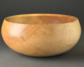 Wooden Bowl Handcrafted From Solid Sugar Maple #1490