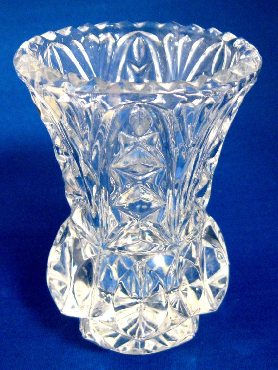 Lead Crystal Vase Yugoslavia Original Foil Sticker 1980s 24%