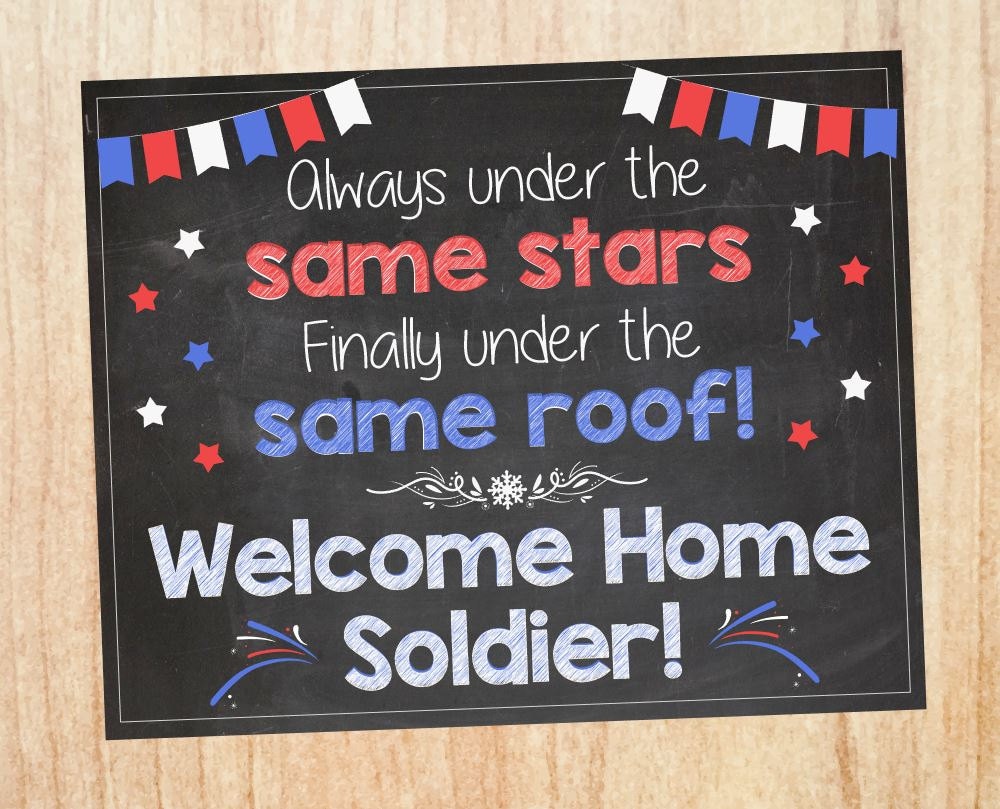 Home Deployment Sign. PRINTABLE poster.