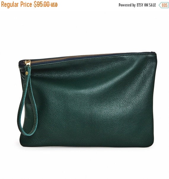 forest green leather bag