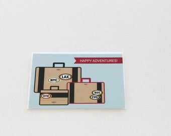 Good Luck Card Going Away Card Retirement Card Graduation Card Just Married Wedding Card Bon Voyage Adventure Card Moving Away Card - 107C