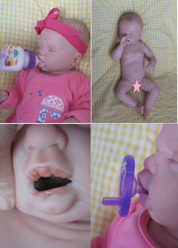 full body silicone reborns open mouth used