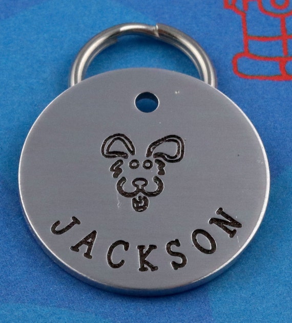 Cute Simple Dog Tag Customized Pet Name Tag Sturdy