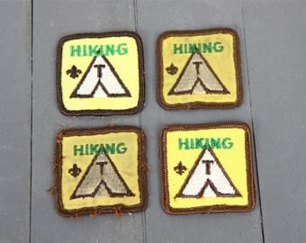 Vintage Hiking Patches Camping Decor Old Girl Scout Patches Boy Scout Vintage Americana Sew On Patches Travel Wilderness Explorer