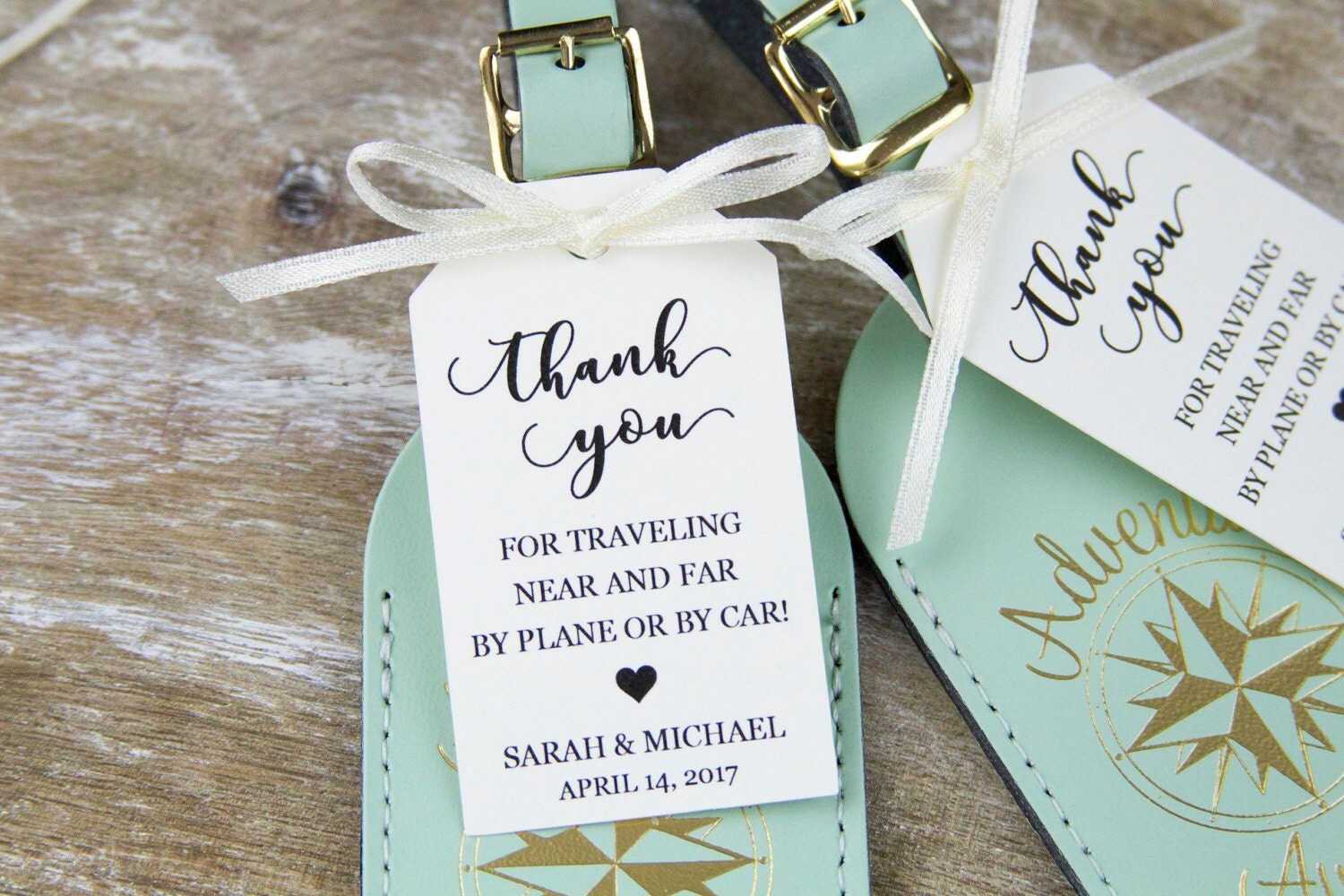 Thank You Tag Wedding Favor Tag Luggage Favor Tag