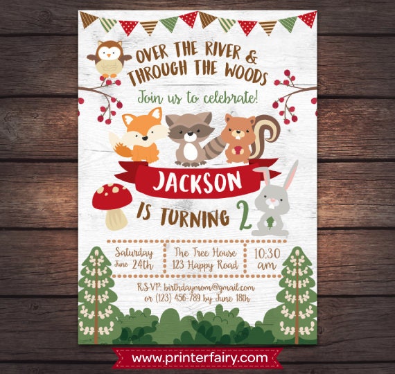 Woodland Invitation Enchanted Forest InvitationWoodland
