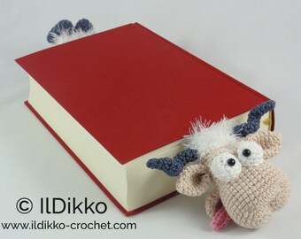 Amigurumi Crochet Pattern - Baarney and Baarn the Sheep Bookmark