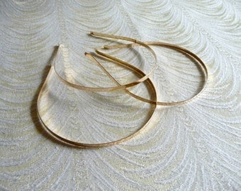 Three Gold 5mm Blank Metal Headbands for Fascinators Hats DIY Hair Accessories