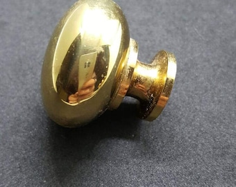 Round Gold Drawer Knob, Mushroom Knobs, Vintage Drawer Handles, Kitchen Cabinet Handles, Natural Weathered Patina
