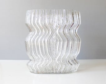 Rosenthal Studio Line Sculptural Crystal Vase Mid Century