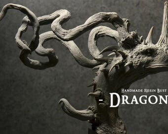 Dragon bust - Handmade Resin Bust - Size : 9 in