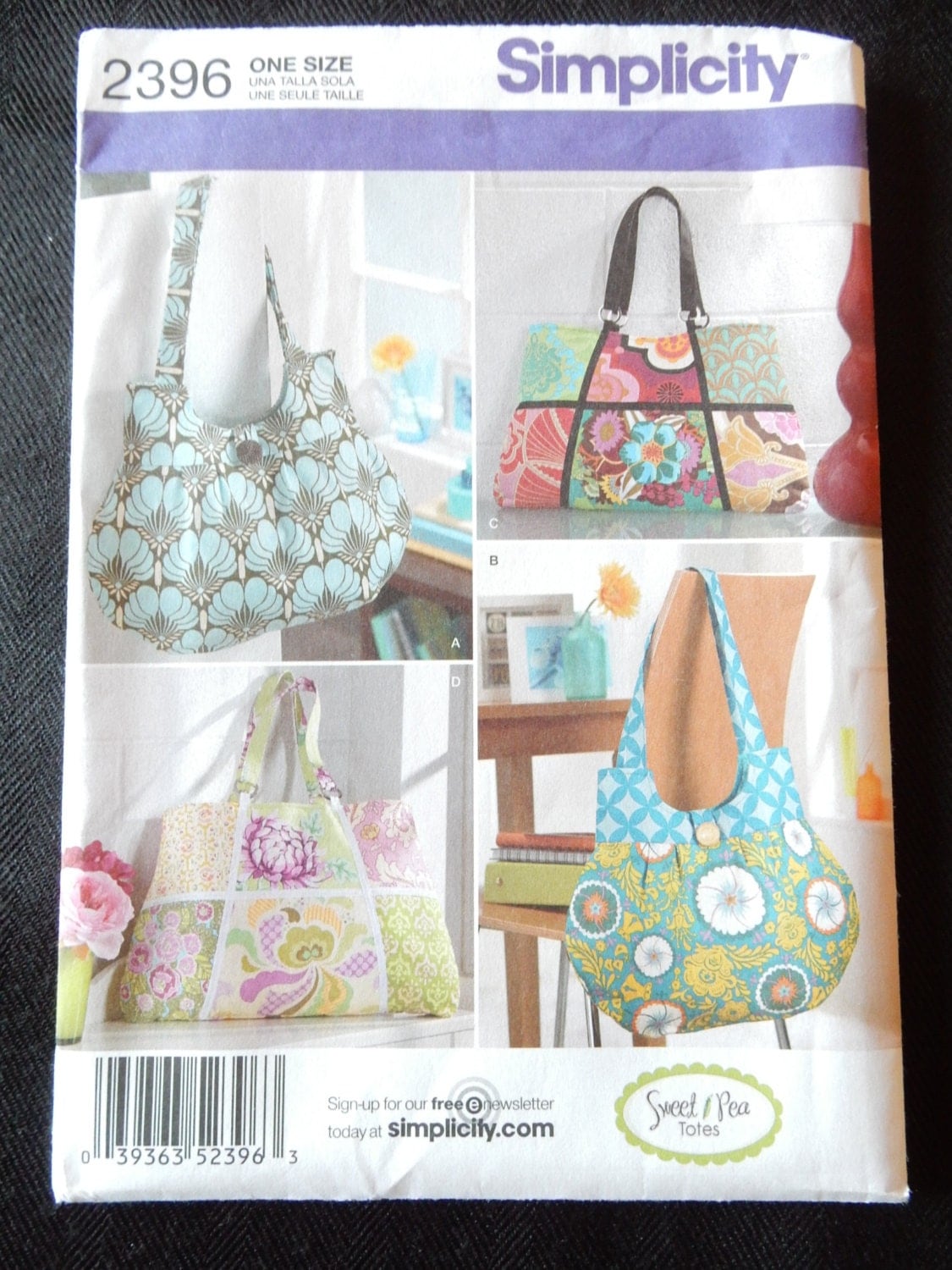 Simplicity Pattern 2396 Purse Pattern Handbags with