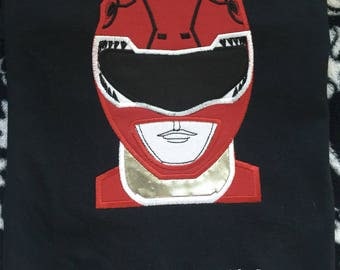 red power ranger birthday shirt