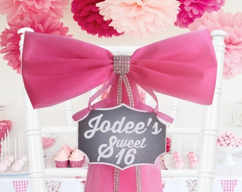 Personalized Sweet 16 Decoration Party Bow Quinceanera Personalized Sweet 16 Decoration Party Bow Quinceanera