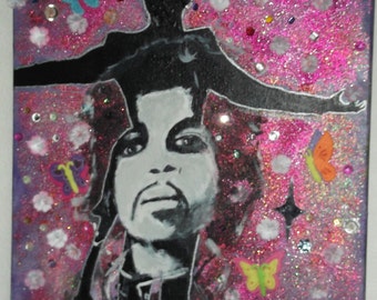 Prince, 20x16ins canvas painting. hand painted, ready to hang, unique,,great gift idea