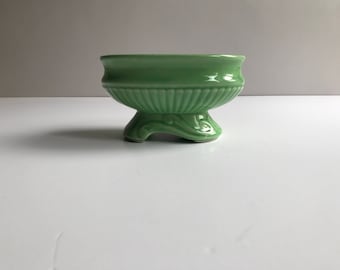 Green Ceramic Footed Planter
