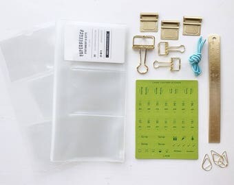 Advanced Beginner's Kit - Midori Travelers Notebook Starter Kit / Personalize your journal