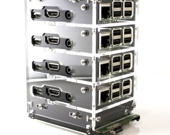 Bramble 4 or 6 Stack Case for Raspberry Pi 3 & Pi Drive~ Made by C4Labs