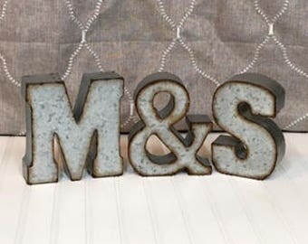 Metal Letters/Metal Letter/Letter Ampersand/7 inch letter/Wall Letter/Small Metal Letter/Wedding Decor/Rustic/Industrial/Industrial/Farm