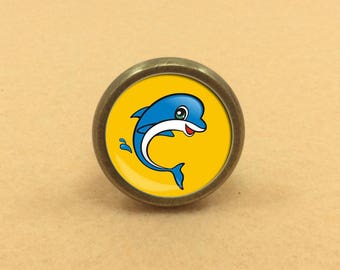 Dolphin - Dresser Knob Drawer Knobs Pulls Handles Decor Knobs Furniture Cabinet Knob Beach Knob Childrens Baby Kids Animal Knobs Hardware