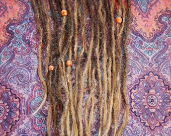 Ombre dread extensions SE - human hair - permanent or loops