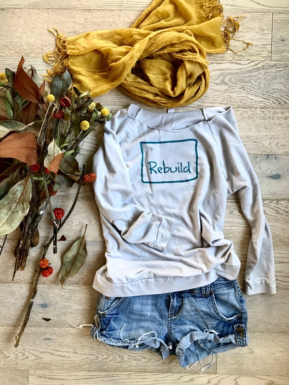  Sweatshirt. Gym Clothing. Eco-Sweatshirt. Cozy-Off Shoulder Shirt