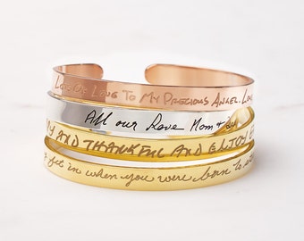 20% off Handwriting Bracelet / Handwritten Bangle / Silver Handwritten Bracelet / Signature Bracelet / Memorial gift JB02