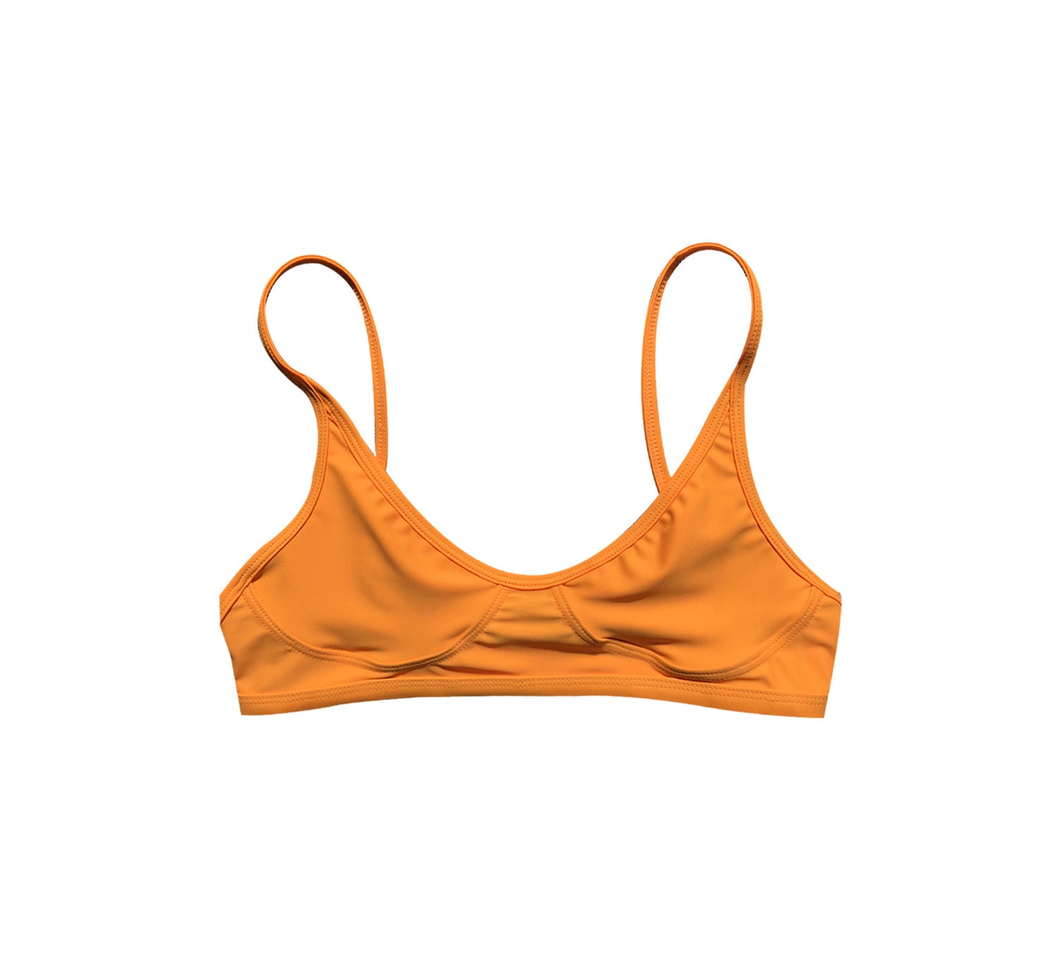 NEW Teardrop Crop Top Solar orange bikini bikini by GNASHswim