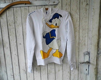 lovely Hoody / Hooded sweatshirt from the 80s Walt Disney - Donuld Duck Size S