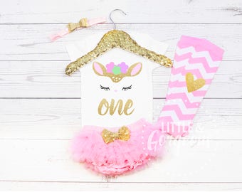 1st Birthday Onesie, First Birthday Onesie, First Birthday Girl Outfit, Woodland Deer Birthday Outfit, Girls Woodland Birthday