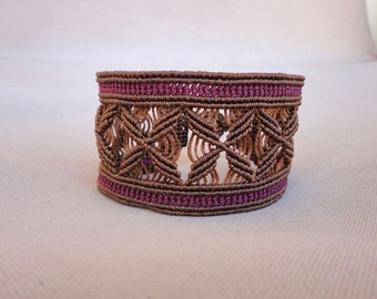 macrame bracelet "The Flower Cuff"