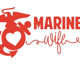 Download Marine wife decal | Etsy