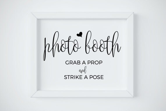 Photo Booth Sign Printable Printable Wedding Photo Booth