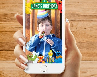 Sesame Street Birthday Party Snapchat Geofilter, Happy Birthday Filter, Custom Snapchat Geofilter