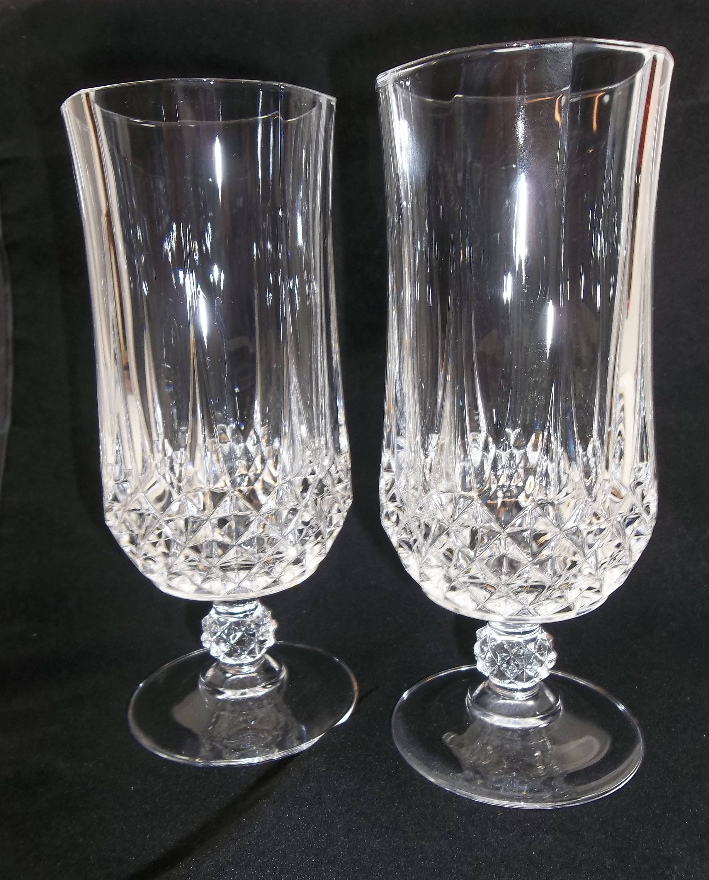 Longchamps Ice Tea Glasses Cristal d'Arques Footed Water