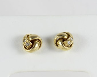 OM AUM Post Earrings 14K Yellow Gold