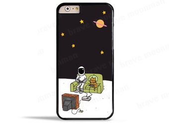 iPhone 7 Case Space Cat Phone Case Astronaut Samsung Galaxy S7 Case iPhone 6s Case Nintendo NES Brave Moonman
