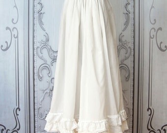 victorian skirt white