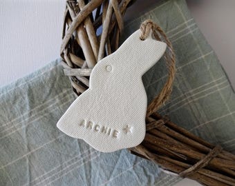 Personalised Easter bunny decoration ~ Easter bunnies ~ my first Easter ~ Easter 2017 ~ easter gift tag
