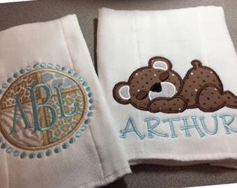 Baby Burp Cloths, Personalized Burp Cloth, Baby Burp Cloth, Burp Cloth Set, Baby Girl Burp Cloth, Baby Boy Burp Cloth