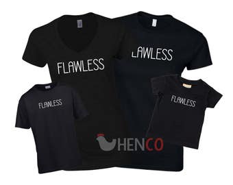 Mother Daughter T-Shirt Flawless T-Shirt Mother's Day Gifts for Her Family T-Shirts Mummy T-Shirt Matching T-Shirts New Mum Gifts For Her