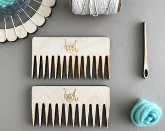 Weaving Comb. Tapestry Comb. Beating Tool. Woven Tool Kit.
