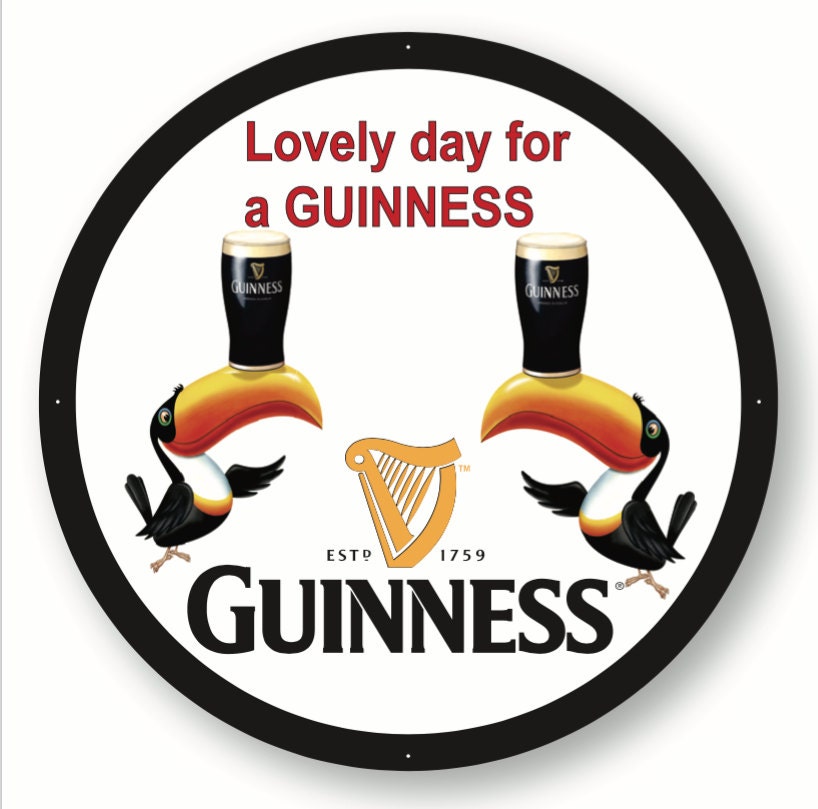 Guinness Toucan Metal Sign Lovely Day for a