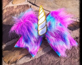 Unicorn cheer bow